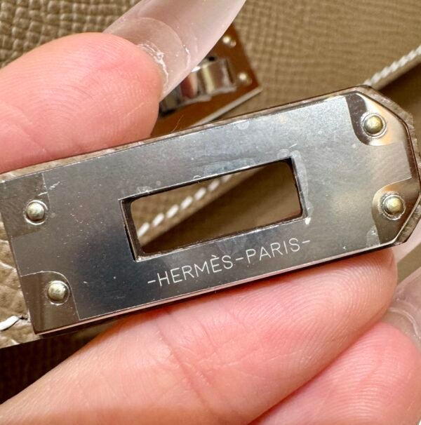 DDMode Hermes Kelly Desordre 20CM CK18 Etoupe Epsom Silver Hardware