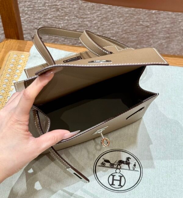 DDMode Hermes Kelly Desordre 20CM CK18 Etoupe Epsom Silver Hardware