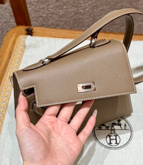 DDMode Hermes Kelly Desordre 20CM CK18 Etoupe Epsom Silver Hardware