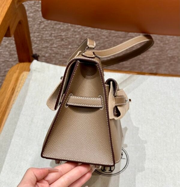 DDMode Hermes Kelly Desordre 20CM CK18 Etoupe Epsom Silver Hardware