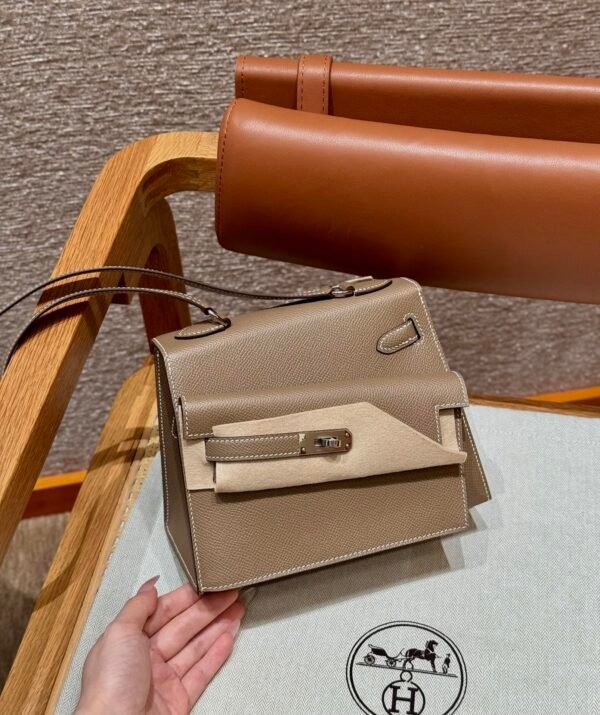 DDMode Hermes Kelly Desordre 20CM CK18 Etoupe Epsom Silver Hardware