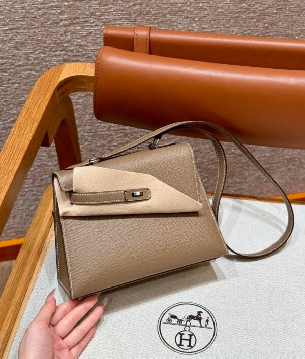 DDMode Hermes Kelly Desordre 20CM CK18 Etoupe Epsom Silver Hardware