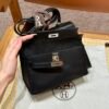 Hermes Kelly en Desordre Black Epsom Leather Gold Hardware