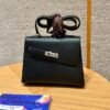 Hermes Kelly en Desordre Black Epsom Leather Gold Hardware