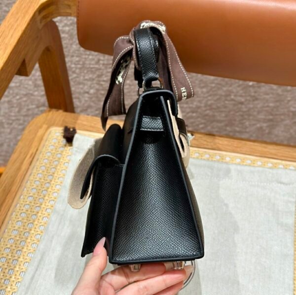 Hermes Kelly en Desordre Black Epsom Leather Gold Hardware