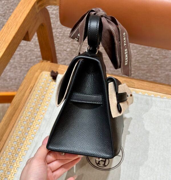 Hermes Kelly en Desordre Black Epsom Leather Gold Hardware