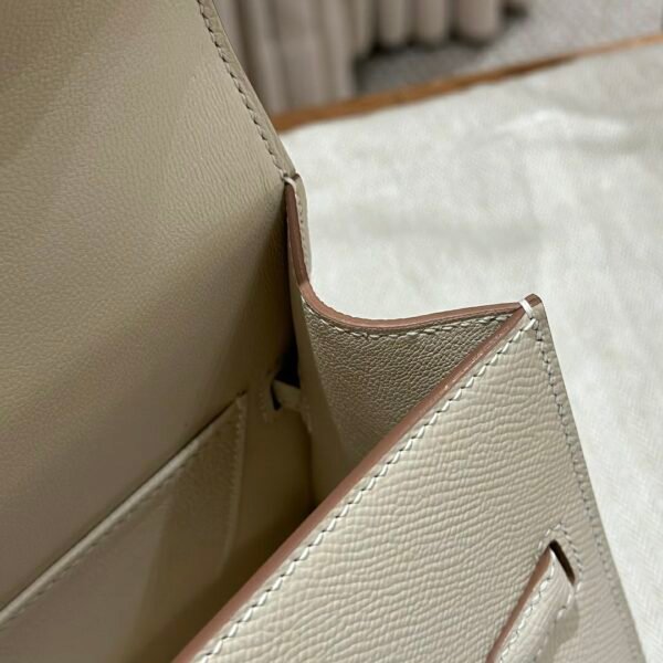 DDMode Hermes Kelly Desordre Bag Craie Epsom Leather Gold Hardware