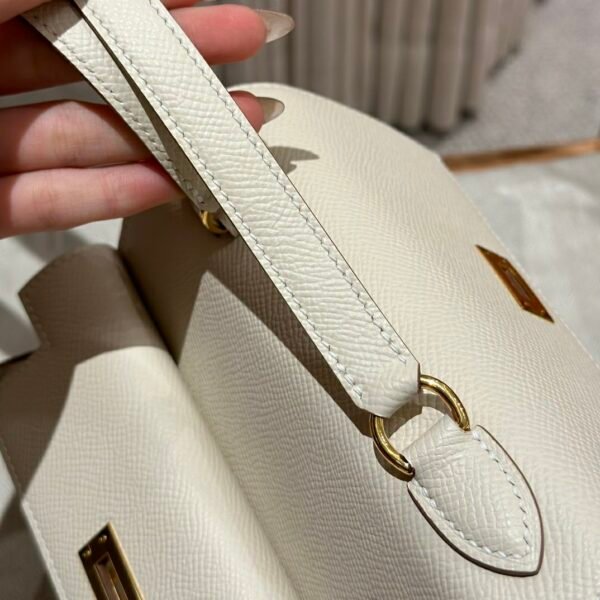 DDMode Hermes Kelly Desordre Bag Craie Epsom Leather Gold Hardware