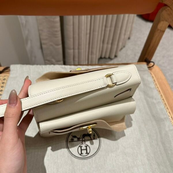 DDMode Hermes Kelly Desordre Bag Craie Epsom Leather Gold Hardware
