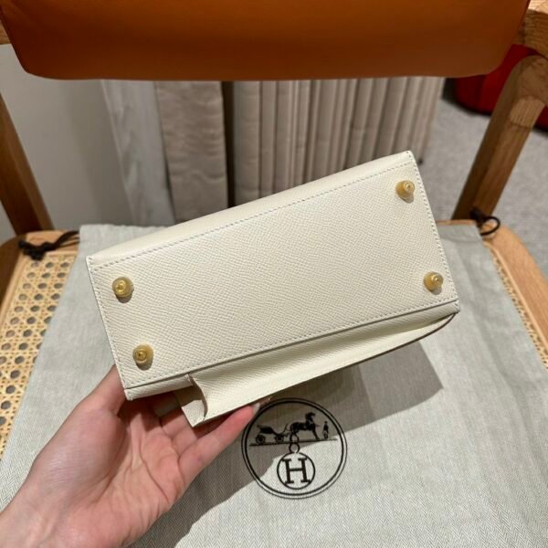 DDMode Hermes Kelly Desordre Bag Craie Epsom Leather Gold Hardware
