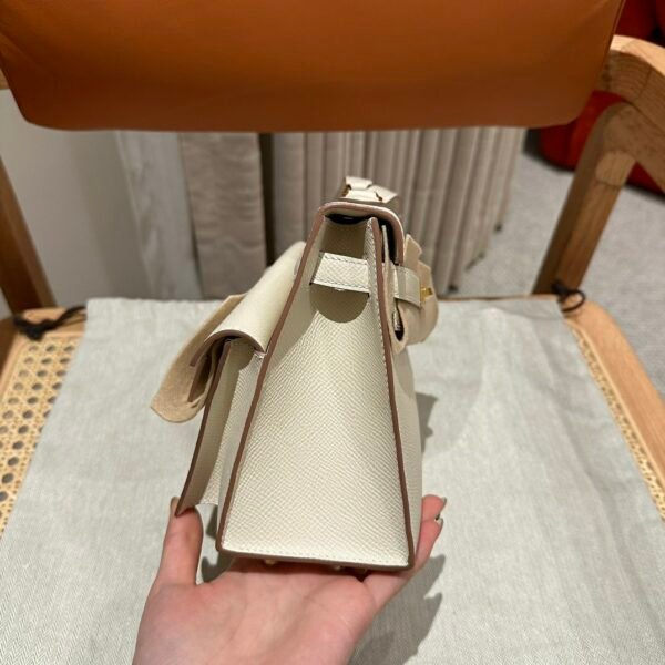 DDMode Hermes Kelly Desordre Bag Craie Epsom Leather Gold Hardware