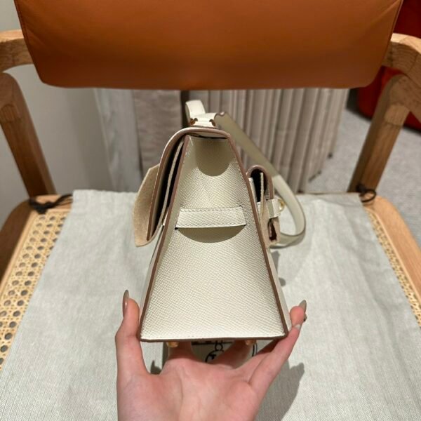 DDMode Hermes Kelly Desordre Bag Craie Epsom Leather Gold Hardware