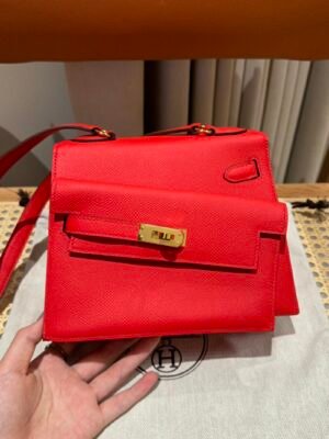 UAE Hermes Kelly Desordre 20CM Price S3 Rouge coeur Epsom Gold Hardware