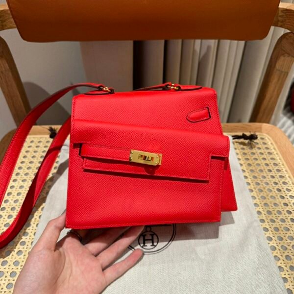 UAE Hermes Kelly Desordre 20CM Price S3 Rouge coeur Epsom Gold Hardware