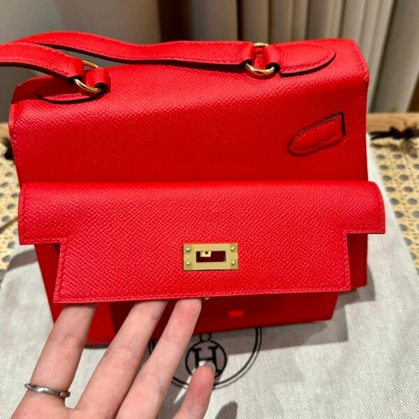 UAE Hermes Kelly Desordre 20CM Price S3 Rouge coeur Epsom Gold Hardware