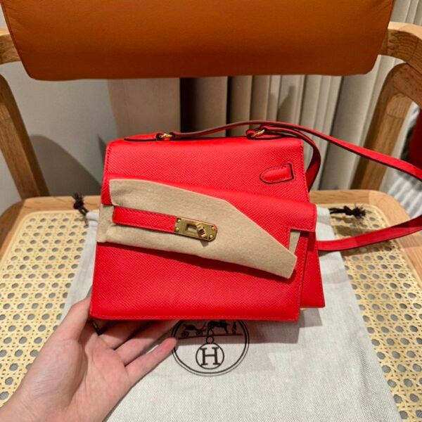 UAE Hermes Kelly Desordre 20CM Price S3 Rouge coeur Epsom Gold Hardware