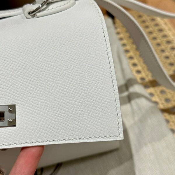 DDMode Hermes UAE Kelly Desordre 20CM Bag Epsom 01 White Silver Hardware