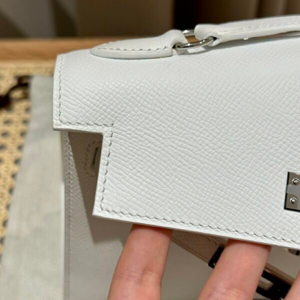 DDMode Hermes UAE Kelly Desordre 20CM Bag Epsom 01 White Silver Hardware