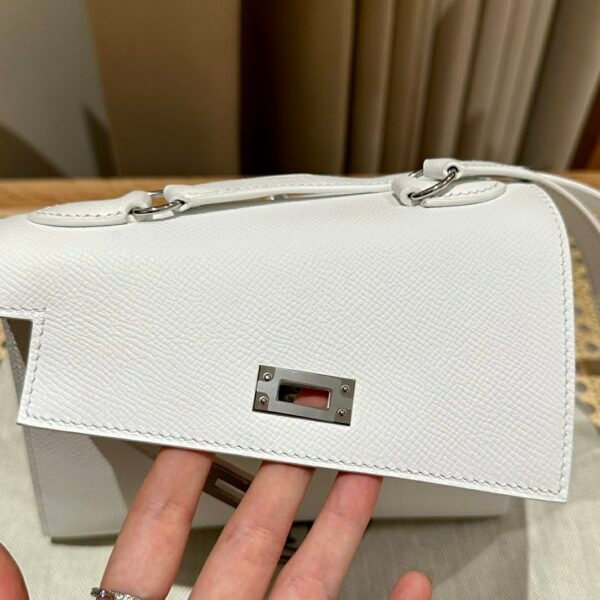 DDMode Hermes UAE Kelly Desordre 20CM Bag Epsom 01 White Silver Hardware