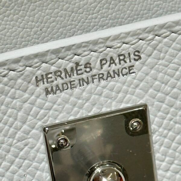 DDMode Hermes UAE Kelly Desordre 20CM Bag Epsom 01 White Silver Hardware