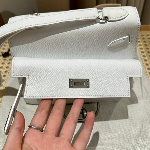 DDMode Hermes UAE Kelly Desordre 20CM Bag Epsom 01 White Silver Hardware