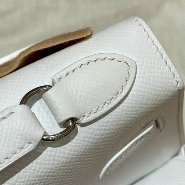 DDMode Hermes UAE Kelly Desordre 20CM Bag Epsom 01 White Silver Hardware