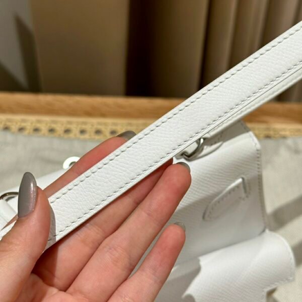 DDMode Hermes UAE Kelly Desordre 20CM Bag Epsom 01 White Silver Hardware