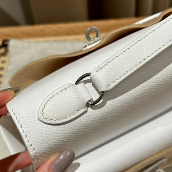 DDMode Hermes UAE Kelly Desordre 20CM Bag Epsom 01 White Silver Hardware