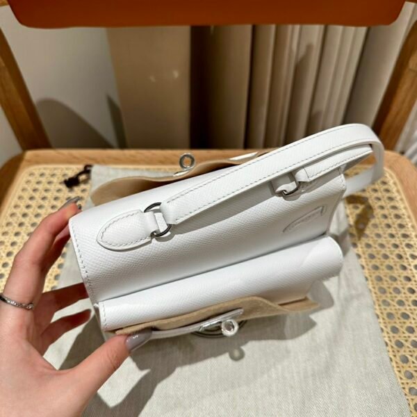 DDMode Hermes UAE Kelly Desordre 20CM Bag Epsom 01 White Silver Hardware