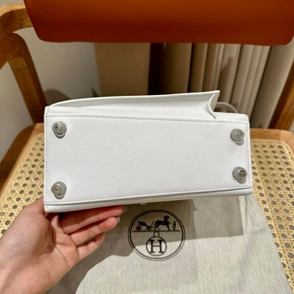 DDMode Hermes UAE Kelly Desordre 20CM Bag Epsom 01 White Silver Hardware