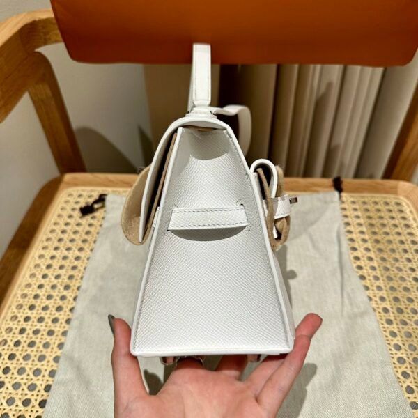 DDMode Hermes UAE Kelly Desordre 20CM Bag Epsom 01 White Silver Hardware