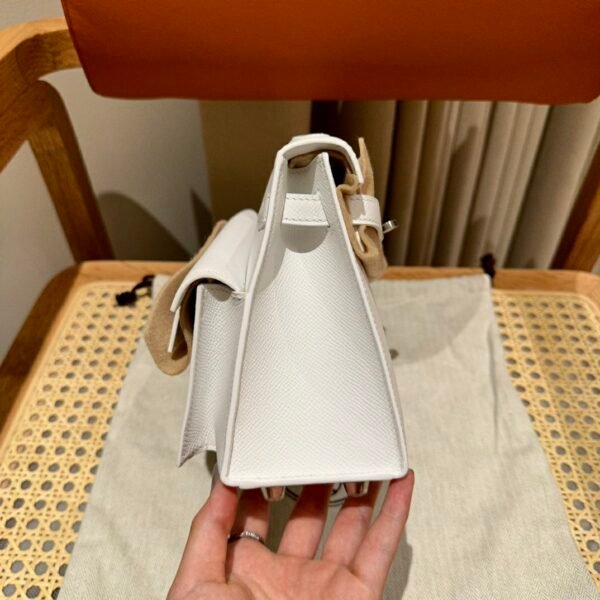 DDMode Hermes UAE Kelly Desordre 20CM Bag Epsom 01 White Silver Hardware