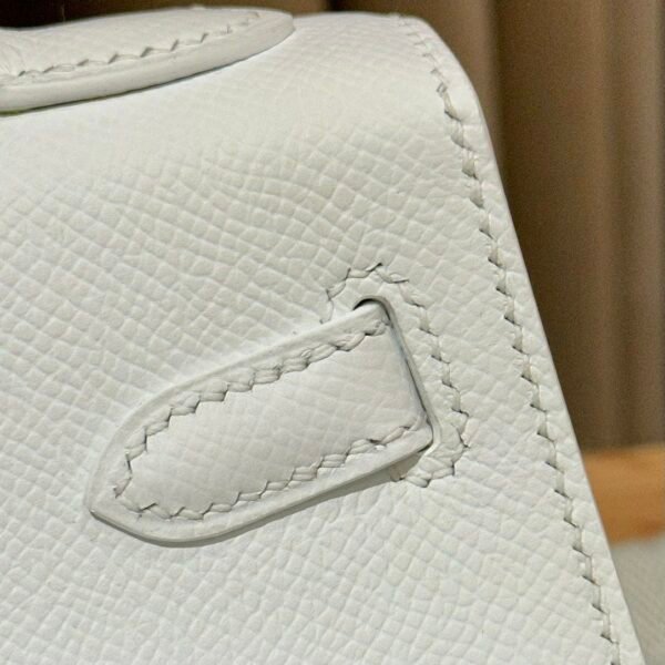 DDMode Hermes UAE Kelly Desordre 20CM Bag Epsom 01 White Silver Hardware