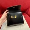 Hermes Kelly Desordre 20CM Black Bag Box Leather Gold Hardware