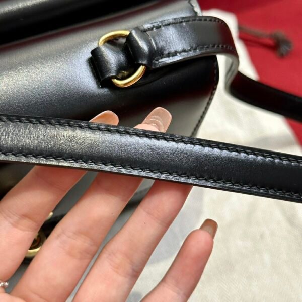 Hermes Kelly Desordre 20CM Black Bag Box Leather Gold Hardware