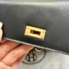Hermes Kelly Desordre 20CM Black Bag Box Leather Gold Hardware
