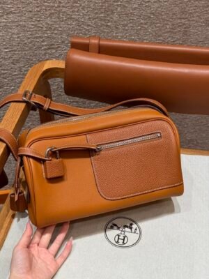 Hermes Nouveau On Body CK37 Gold Evercolor Leather Gold Hardware