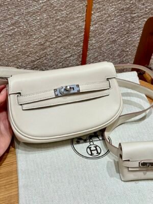 DDMode Taobao Hermes Kelly Moove CK10 Craie Swift Leather Silver Hardware