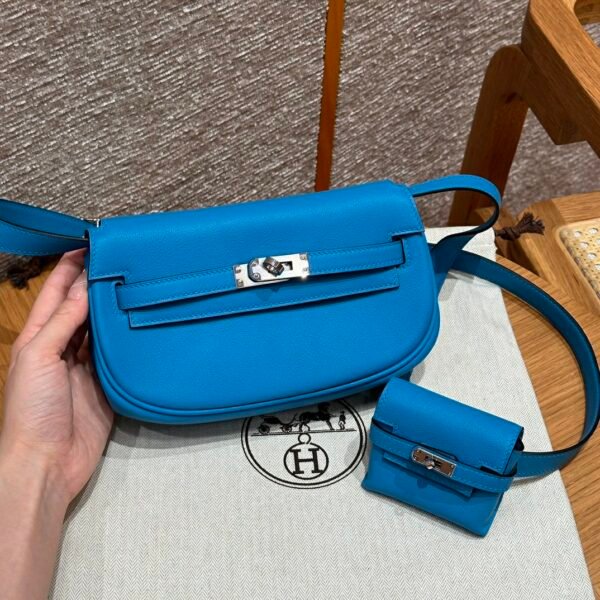 DDMode Yupoo Hermes Kelly Moove 0F Blue Frida Swift Leather Silver Hardware