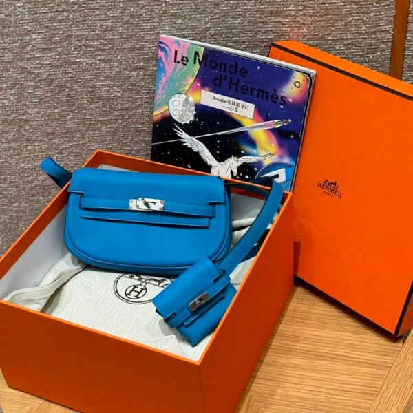 DDMode Yupoo Hermes Kelly Moove 0F Blue Frida Swift Leather Silver Hardware