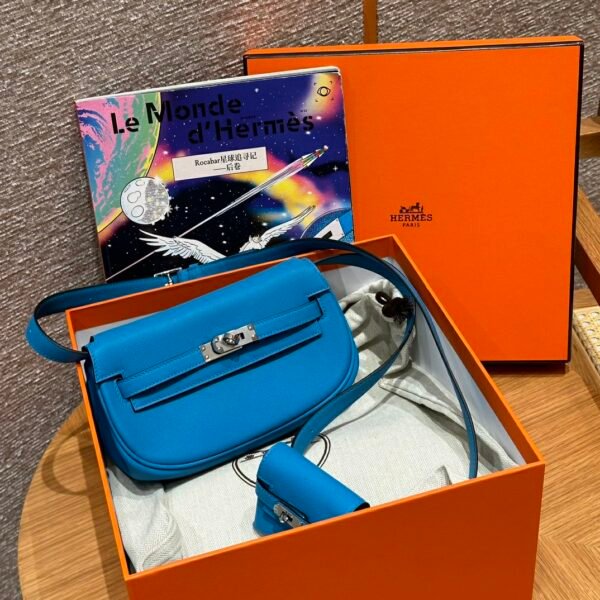 DDMode Yupoo Hermes Kelly Moove 0F Blue Frida Swift Leather Silver Hardware