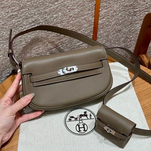 DDMode WeChat Hermes Kelly Moove CK18 Etoupe Swift Leather Silver Hardware