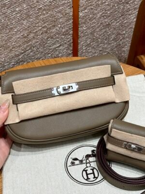 DDMode WeChat Hermes Kelly Moove CK18 Etoupe Swift Leather Silver Hardware