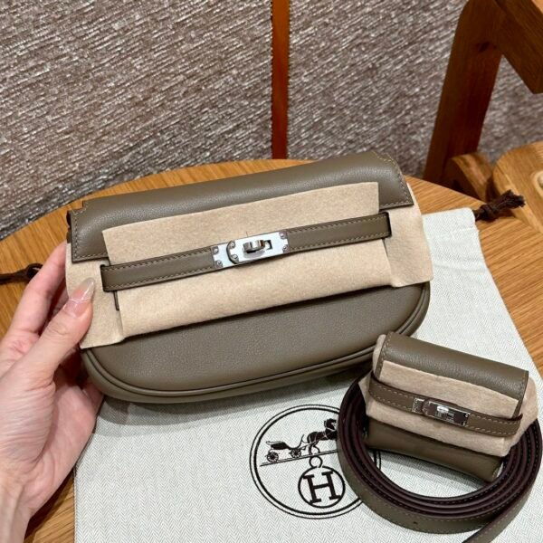 DDMode WeChat Hermes Kelly Moove CK18 Etoupe Swift Leather Silver Hardware