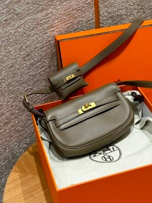 DDMode Bag Hermes Kelly Moove CK18 Etoupe Swift Leather Gold Hardware