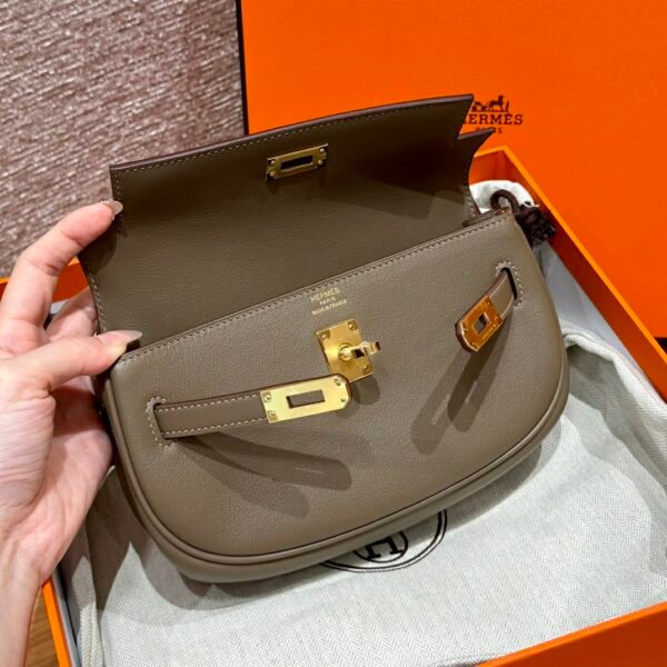 DDMode Bag Hermes Kelly Moove CK18 Etoupe Swift Leather Gold Hardware