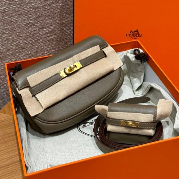 DDMode Bag Hermes Kelly Moove CK18 Etoupe Swift Leather Gold Hardware