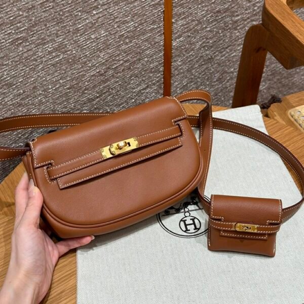 DDMode Factory Hermes Kelly Moove CK37 Gold Swift Leather Gold Hardware