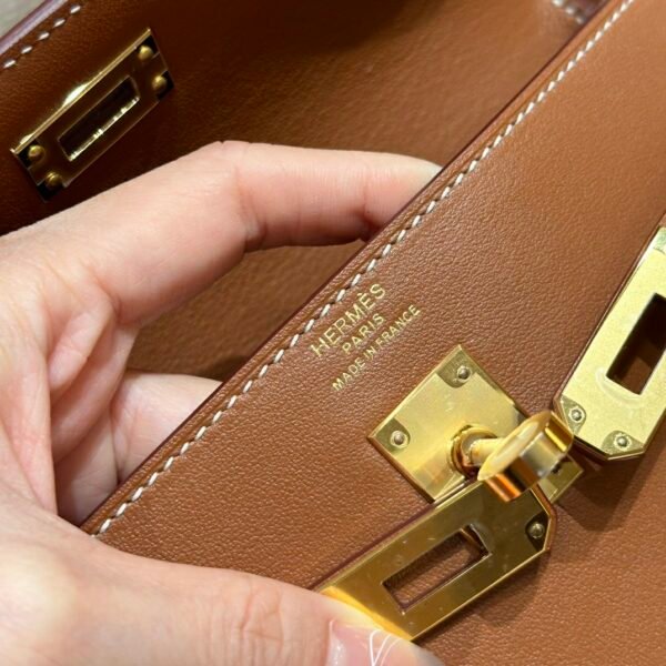 DDMode Factory Hermes Kelly Moove CK37 Gold Swift Leather Gold Hardware