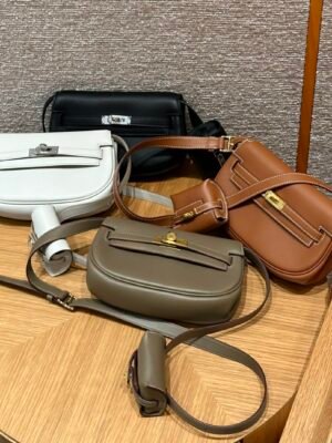 DDMode Hermes Kelly Moove Bag Color Etoupe/Gold/Craie/Black Swift Leather